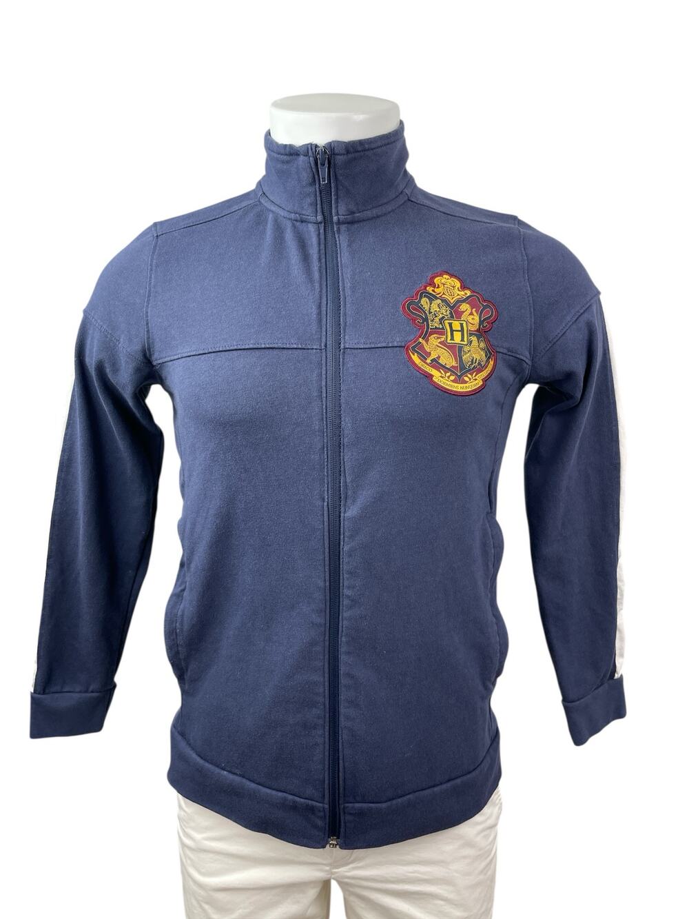 Harry Potter Hogwarts Draco Men's Blue Full Zip Long Sleeve Sweatshirt Top Sz M
